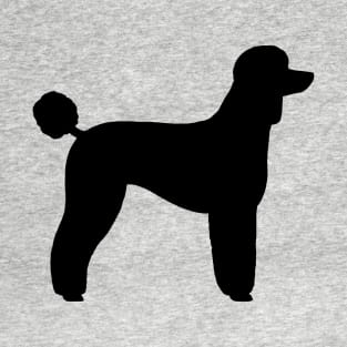 Black Standard Poodle Silhouette T-Shirt